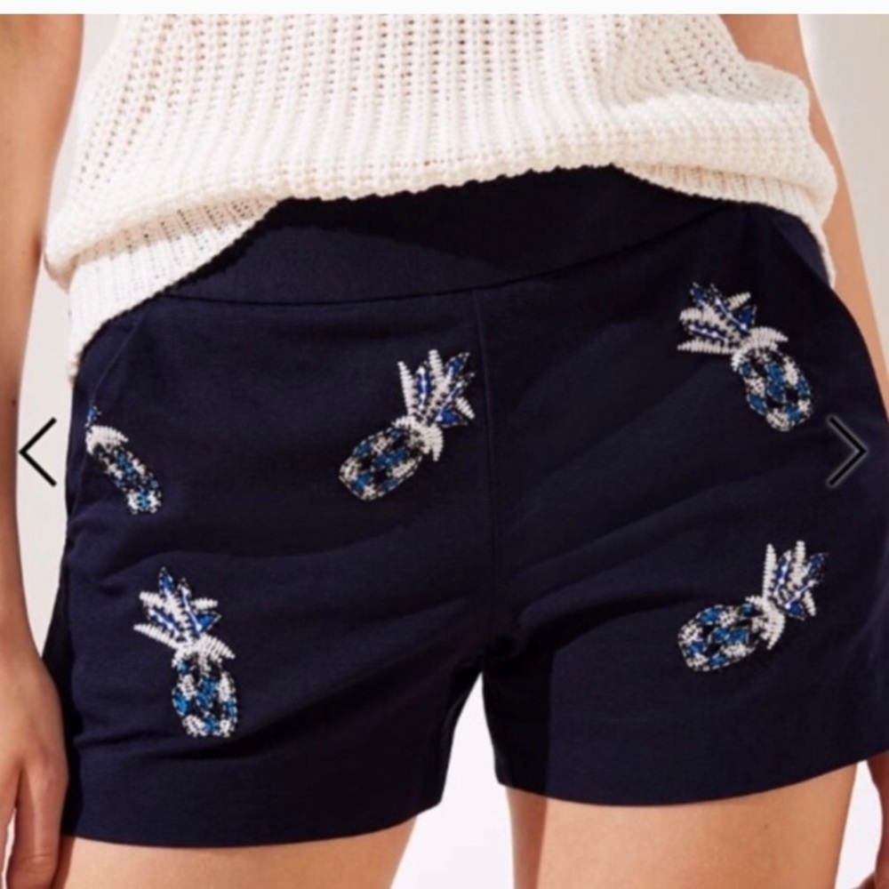 NWT beaded/embroidered LOFT shorts (sz 10)